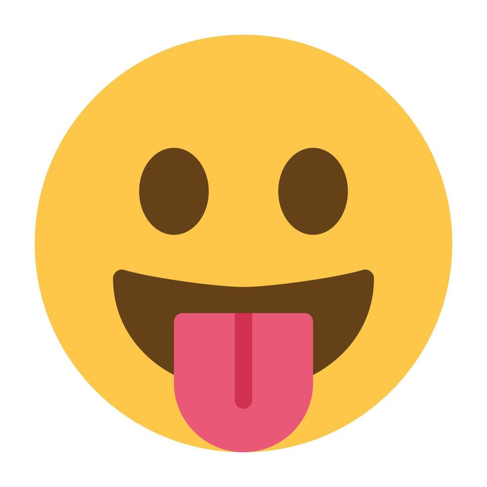 sorrir com uma língua emoji ícone vetor