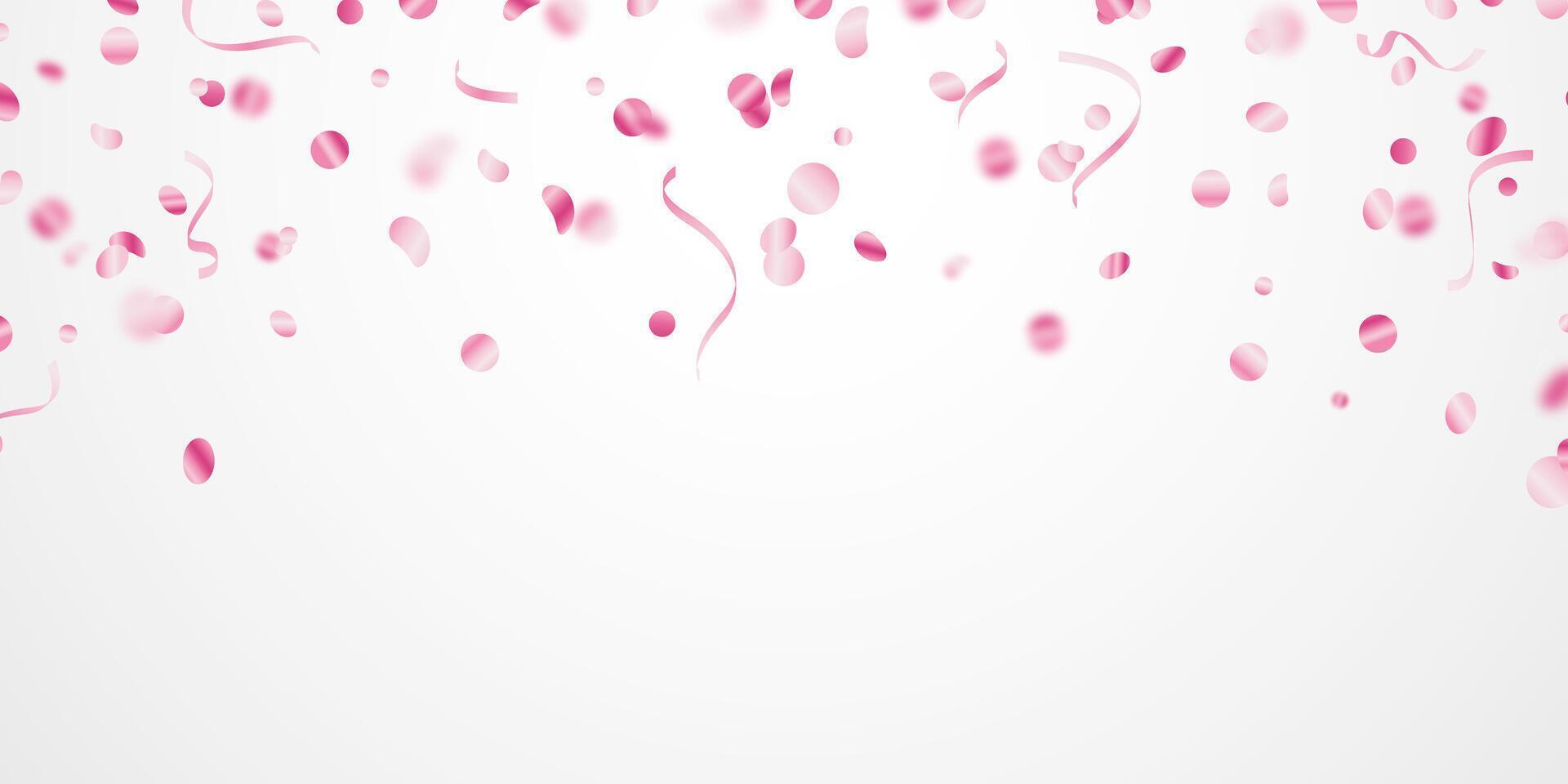 confete fundo lindo Rosa cor para celebração festa vetor ilustração