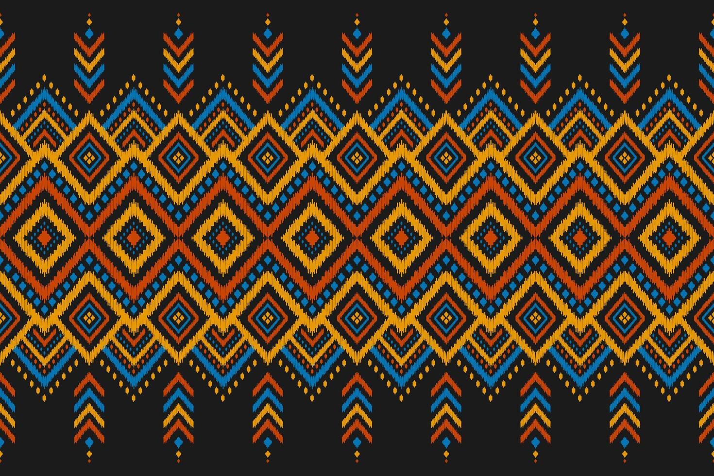 tapete étnico tribal arte padrão. padrão sem emenda de ikat étnico. estilo americano, mexicano. vetor