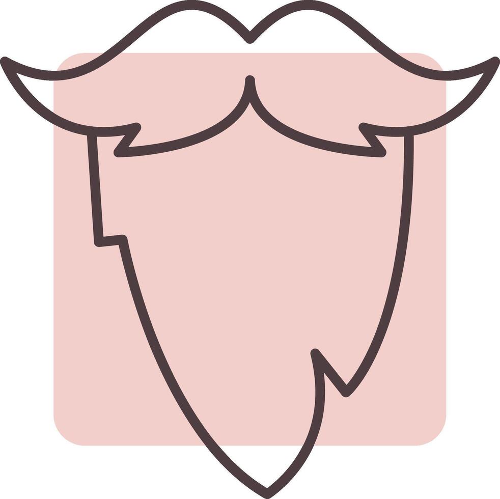 bigode linha forma cores ícone vetor
