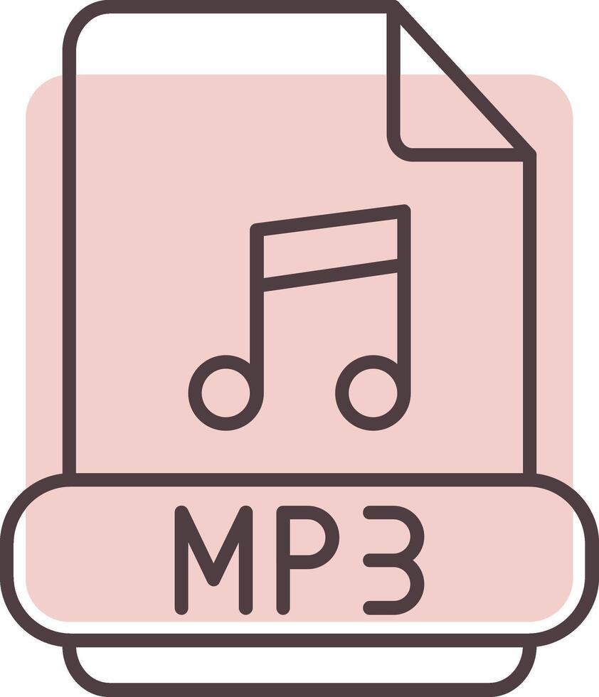 mp3 linha forma cores ícone vetor