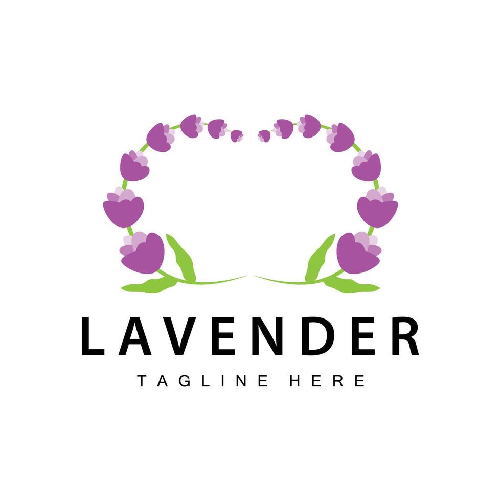 lavanda logotipo simples Projeto vetor Cosmético plantar roxa cor e aromaterapia lavanda flor jardim modelo