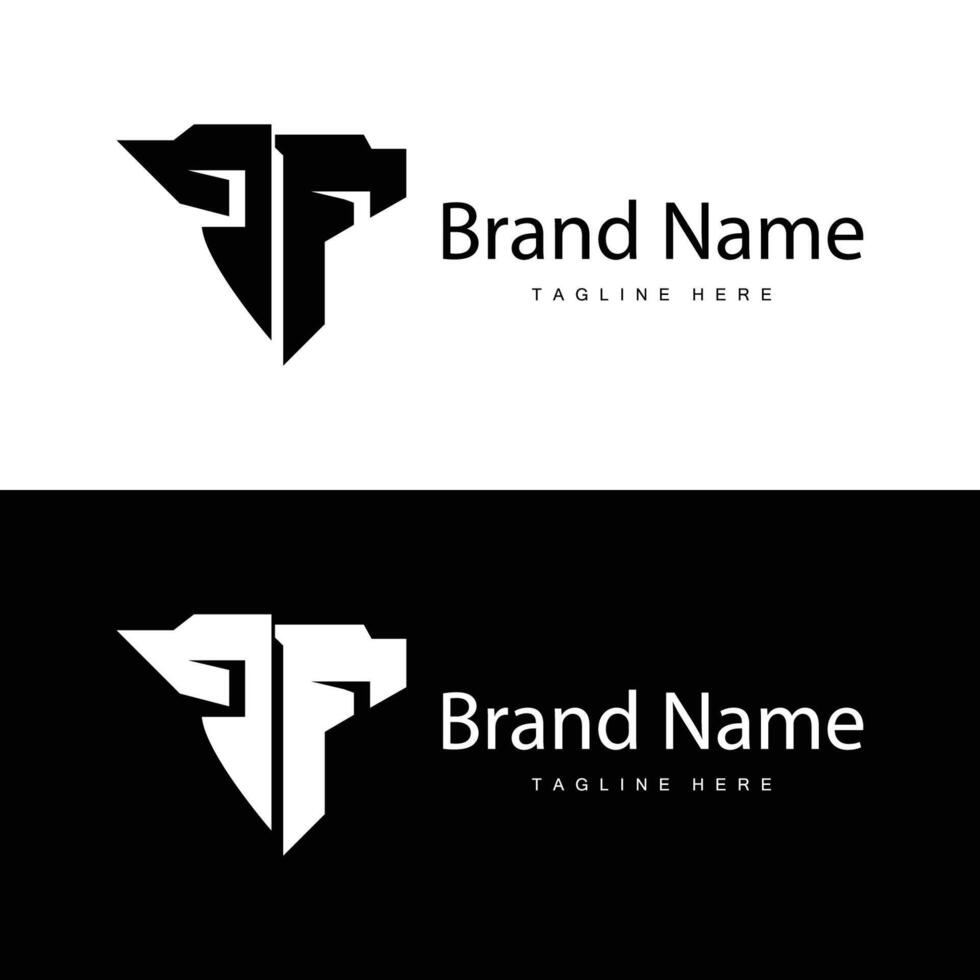 Projeto iniciais alfabeto carta t logotipo simples produtos marca modelo vetor