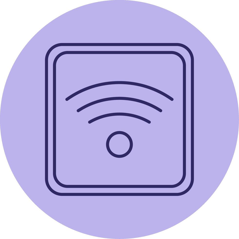 Wi-fi linha círculo multicolorido ícone vetor