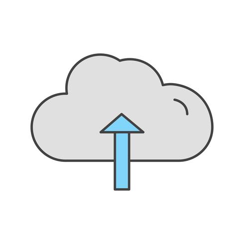 ícone de upload de nuvem de vetor