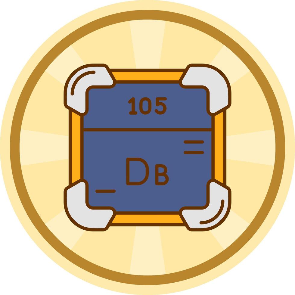 dubnium quadrinho círculo ícone vetor