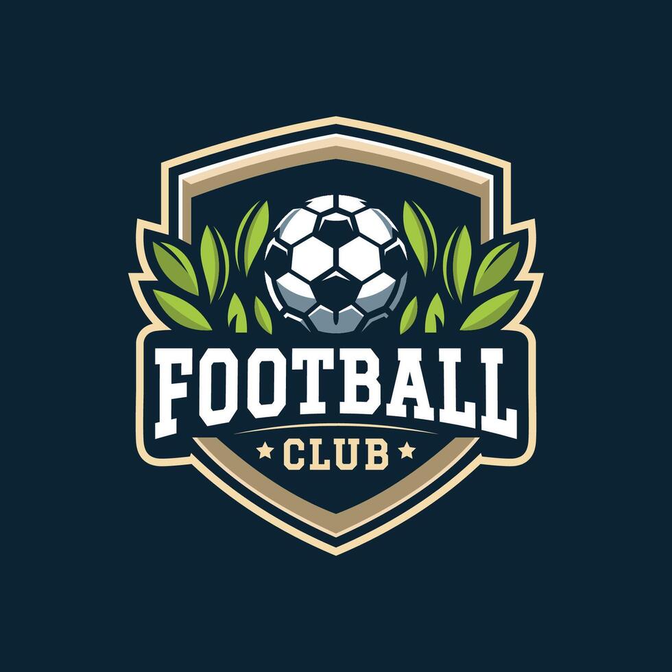 vintage futebol futebol logotipo para clube ou equipe vetor