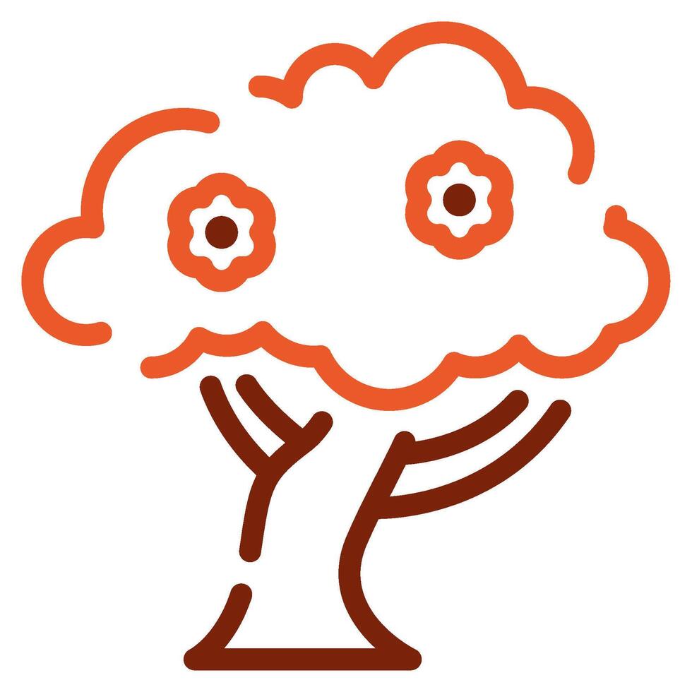 Flor árvore ícone primavera, para uiux, rede, aplicativo, infográfico, etc vetor