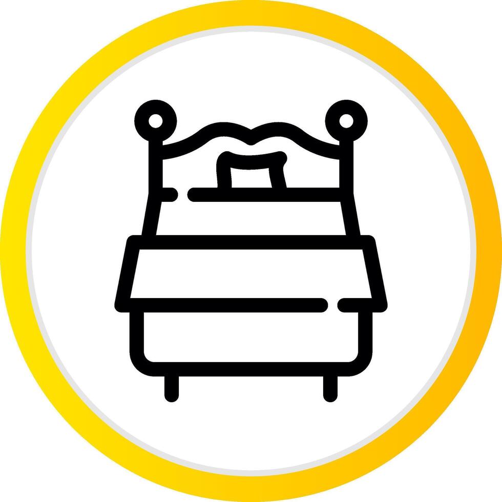 design de ícone criativo de cama de casal vetor