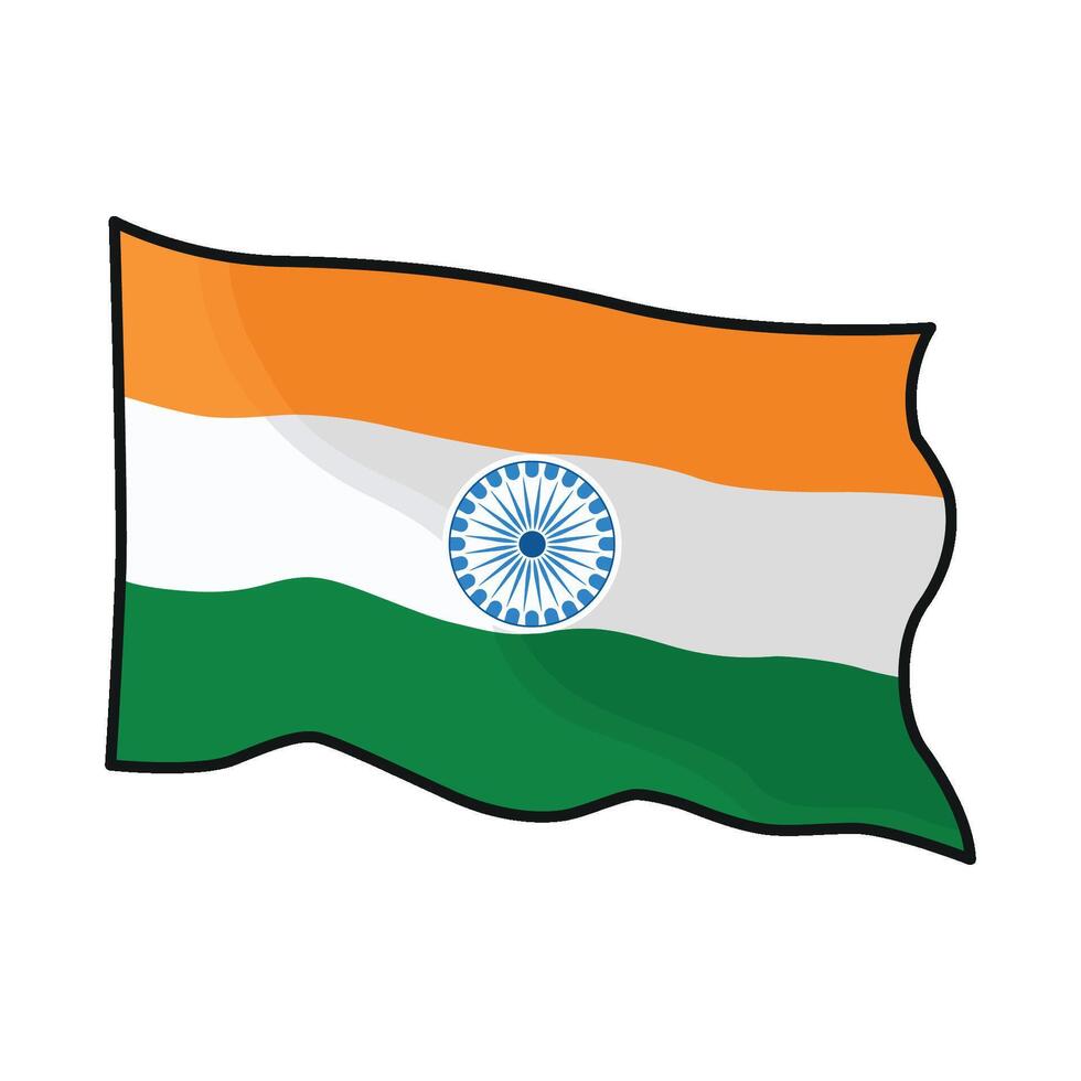 ilustração do indiano bandeira vetor