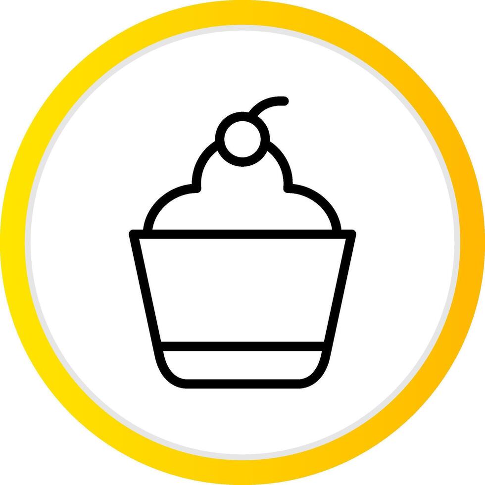 design de ícone criativo de cupcake vetor