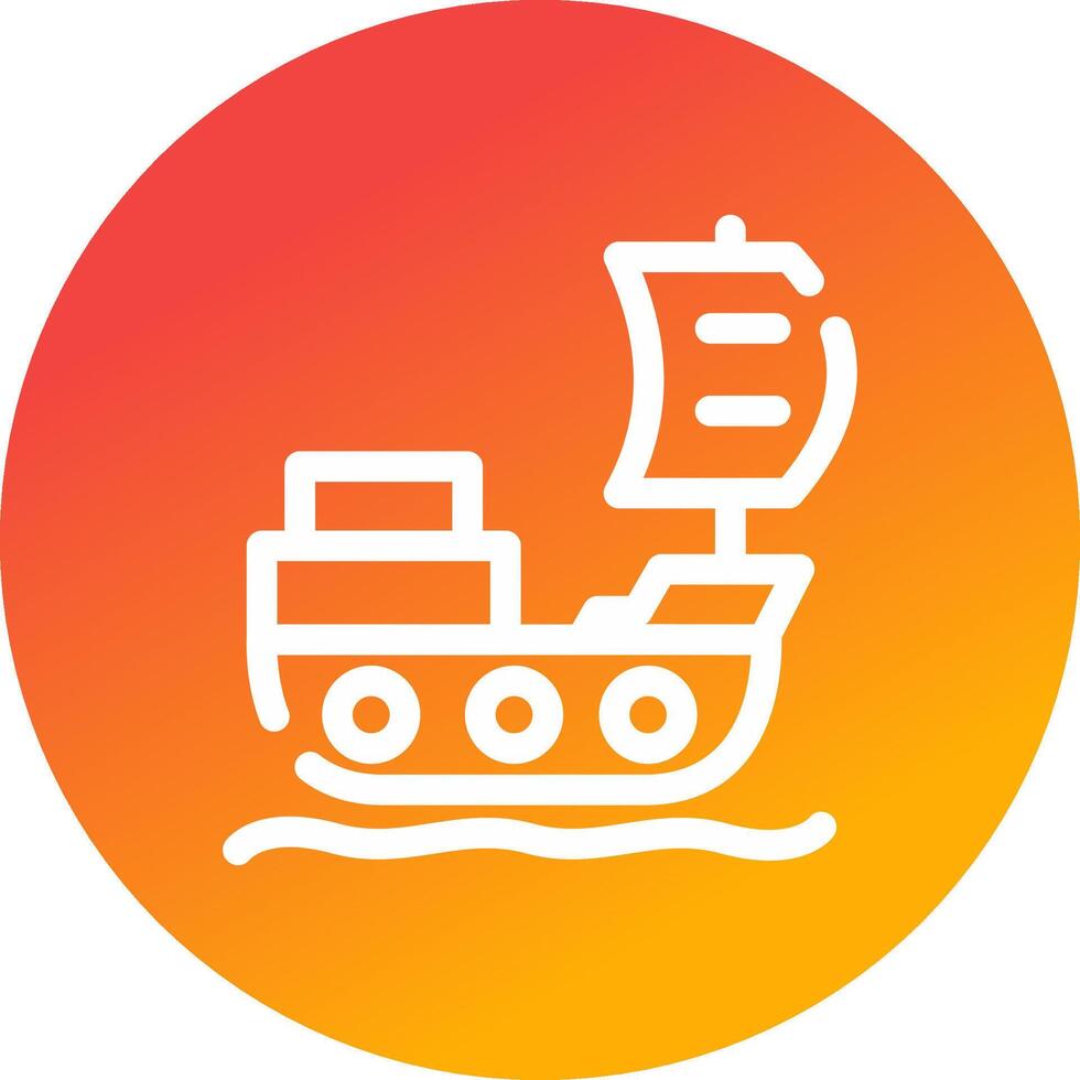 design de ícone criativo de navio pirata vetor