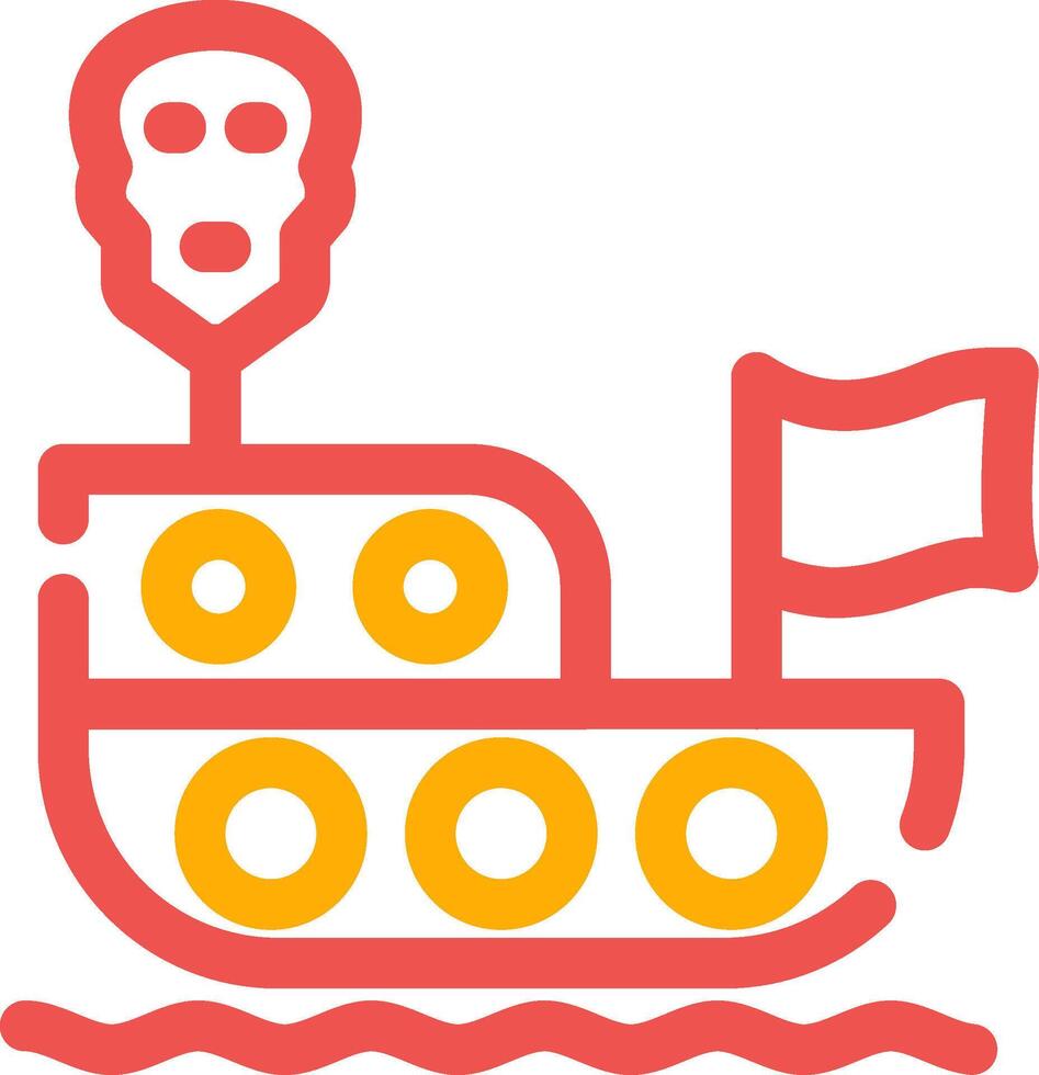 design de ícone criativo de navio pirata vetor