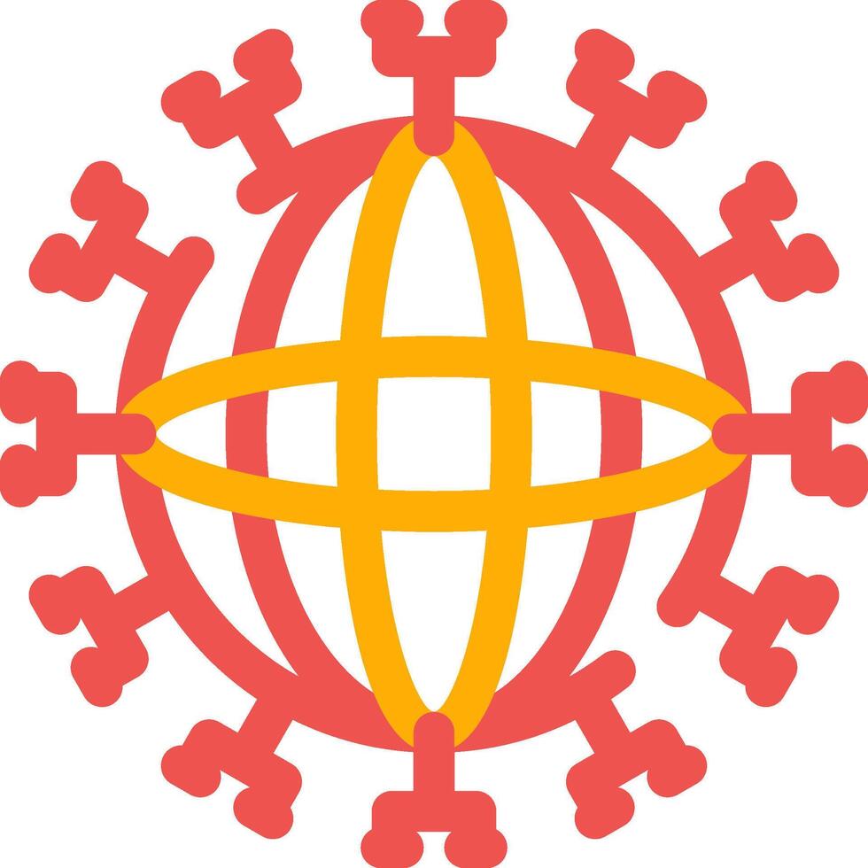 design de ícone criativo de rede global vetor