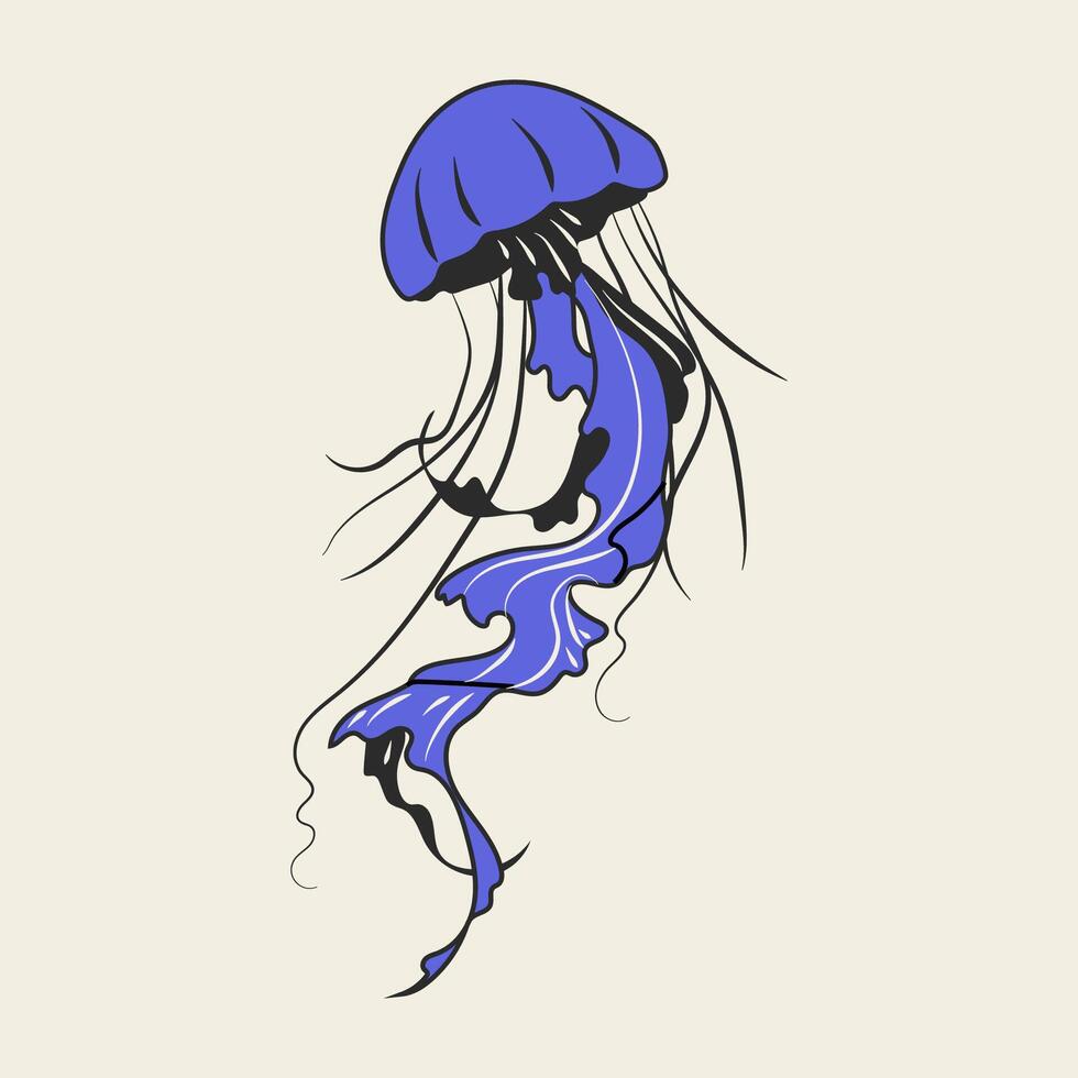 colorida medusa para decoração Projeto. vetor ilustração