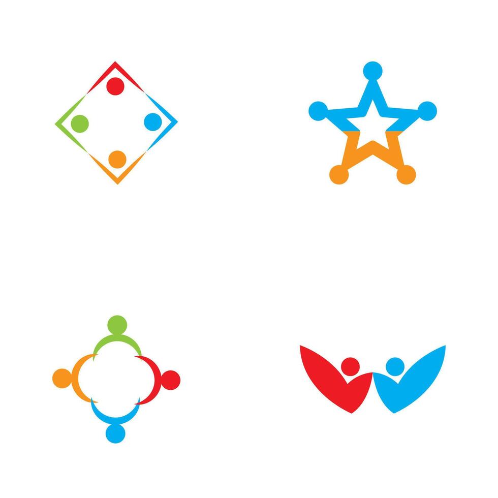 modelo de design de ícone de comunidade, rede e social vetor