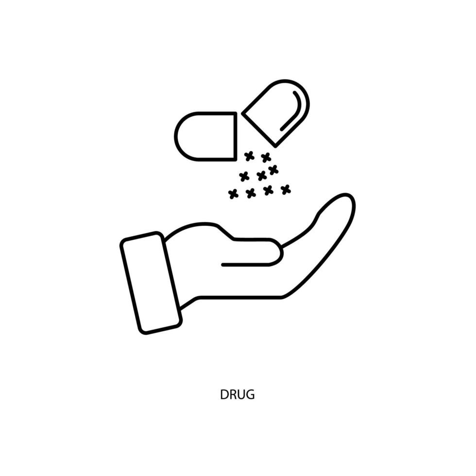 droga conceito linha ícone. simples elemento ilustração. droga conceito esboço símbolo Projeto. vetor