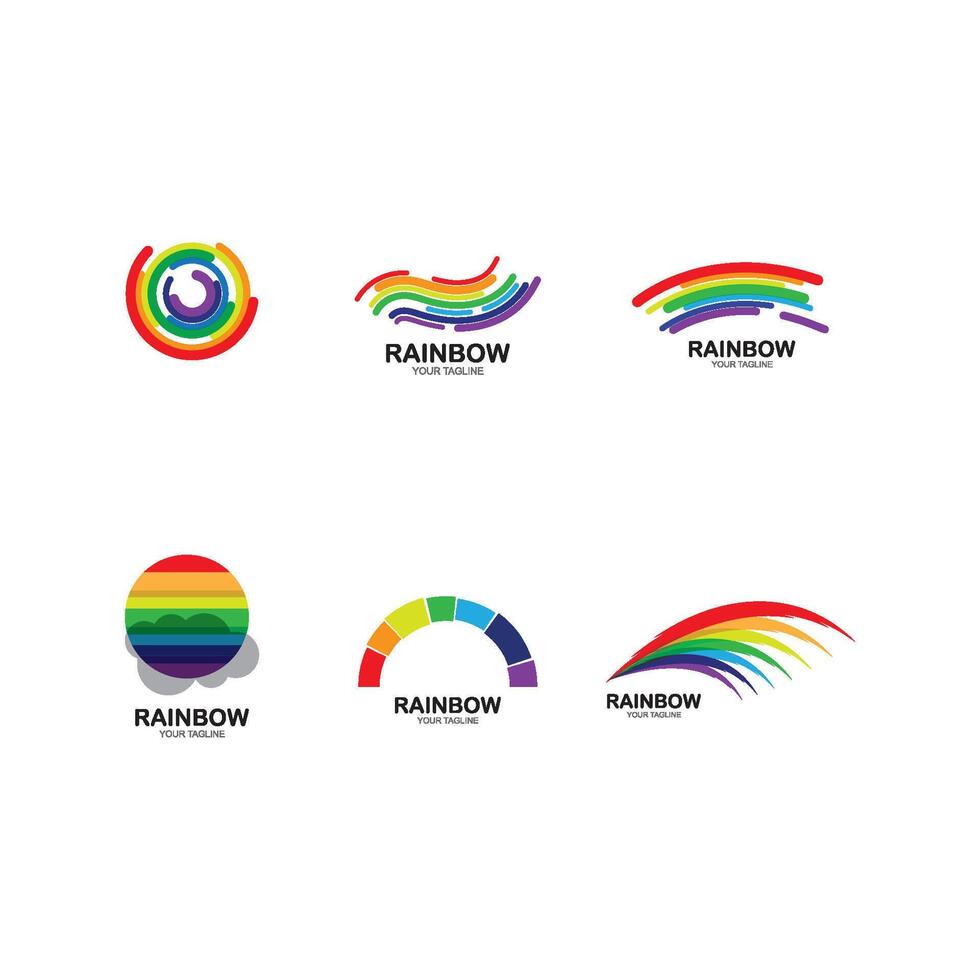 arco Iris ícone logotipo vetor modelo