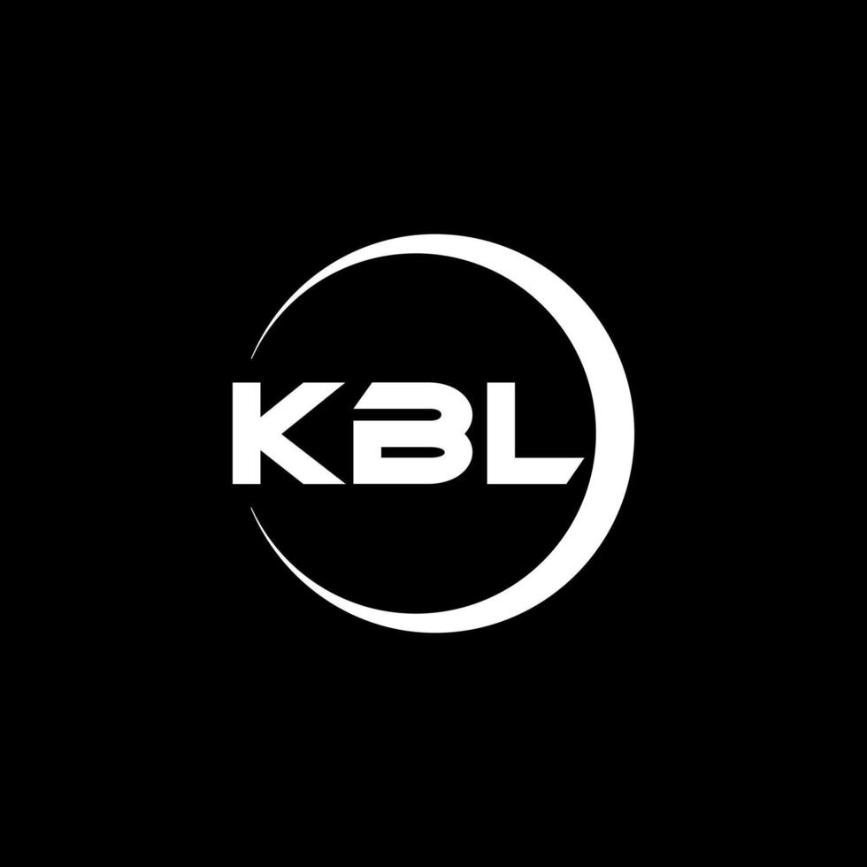 kbl carta logotipo projeto, inspiração para uma único identidade. moderno elegância e criativo Projeto. marca d'água seu sucesso com a impressionante isto logotipo. vetor