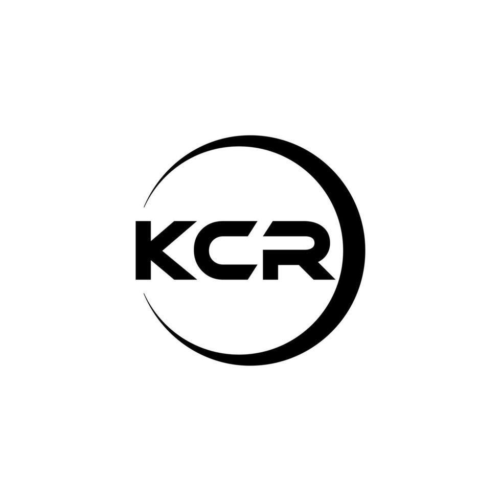 kcr carta logotipo projeto, inspiração para uma único identidade. moderno elegância e criativo Projeto. marca d'água seu sucesso com a impressionante isto logotipo. vetor