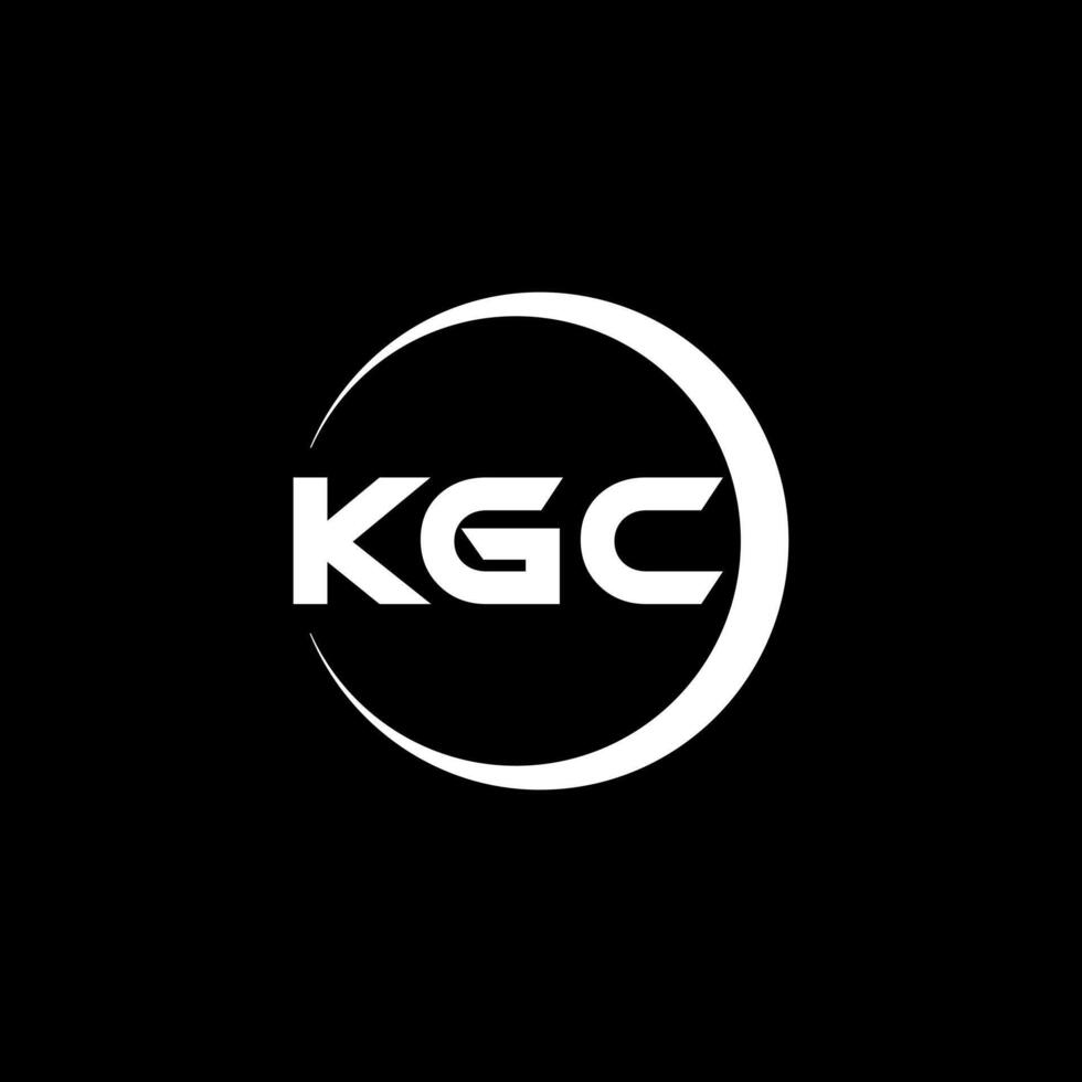 kgc carta logotipo projeto, inspiração para uma único identidade. moderno elegância e criativo Projeto. marca d'água seu sucesso com a impressionante isto logotipo. vetor