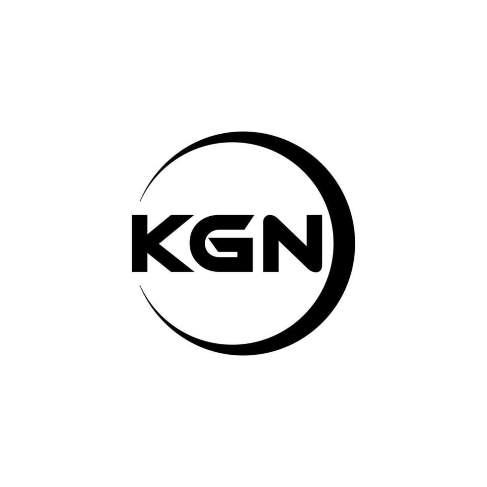 kgn carta logotipo projeto, inspiração para uma único identidade. moderno elegância e criativo Projeto. marca d'água seu sucesso com a impressionante isto logotipo. vetor