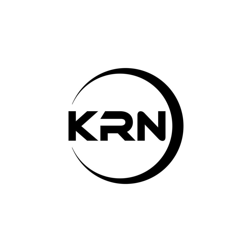 krn carta logotipo projeto, inspiração para uma único identidade. moderno elegância e criativo Projeto. marca d'água seu sucesso com a impressionante isto logotipo. vetor