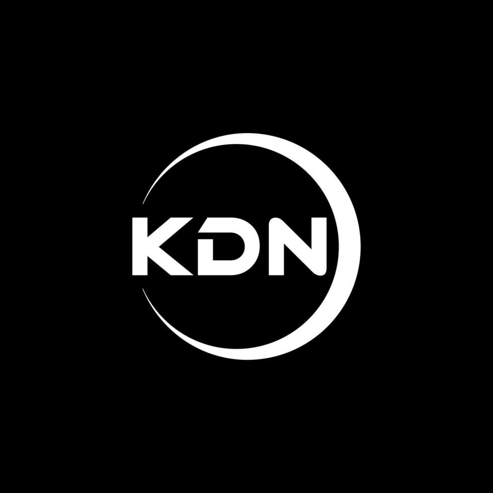 kdn carta logotipo projeto, inspiração para uma único identidade. moderno elegância e criativo Projeto. marca d'água seu sucesso com a impressionante isto logotipo. vetor
