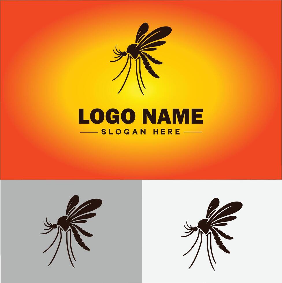 mosquito logotipo vetor arte ícone gráficos para o negócio marca ícone mosquito logotipo modelo