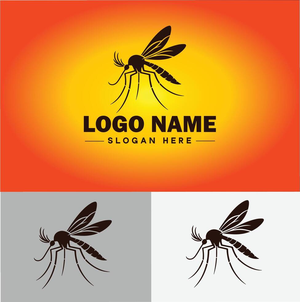 mosquito logotipo vetor arte ícone gráficos para o negócio marca ícone mosquito logotipo modelo