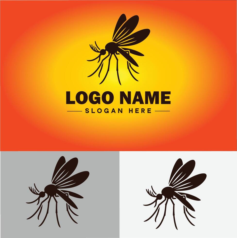 mosquito logotipo vetor arte ícone gráficos para o negócio marca ícone mosquito logotipo modelo