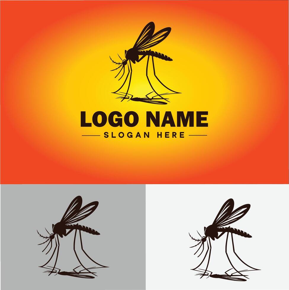 mosquito logotipo vetor arte ícone gráficos para o negócio marca ícone mosquito logotipo modelo