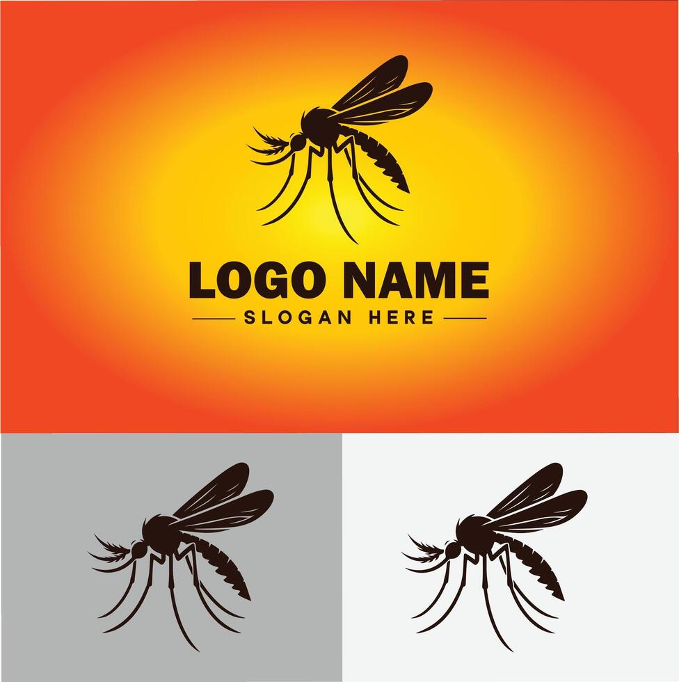 mosquito logotipo vetor arte ícone gráficos para o negócio marca ícone mosquito logotipo modelo