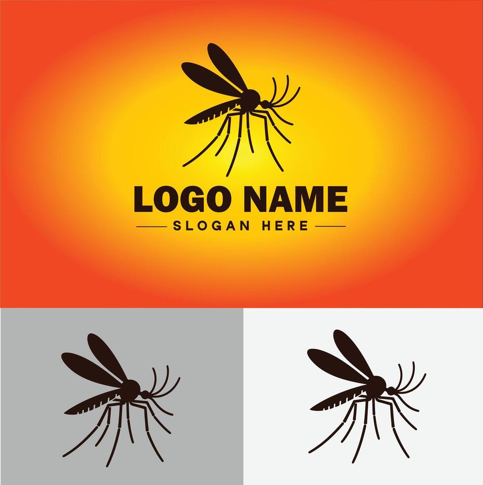 mosquito logotipo vetor arte ícone gráficos para o negócio marca ícone mosquito logotipo modelo