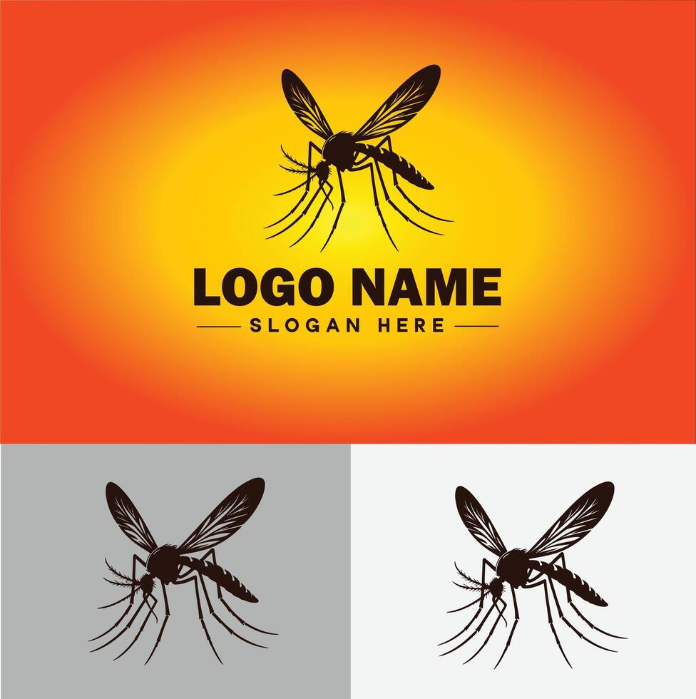 mosquito logotipo vetor arte ícone gráficos para o negócio marca ícone mosquito logotipo modelo