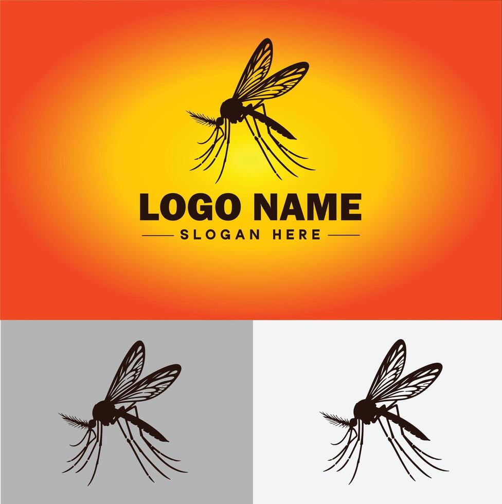 mosquito logotipo vetor arte ícone gráficos para o negócio marca ícone mosquito logotipo modelo