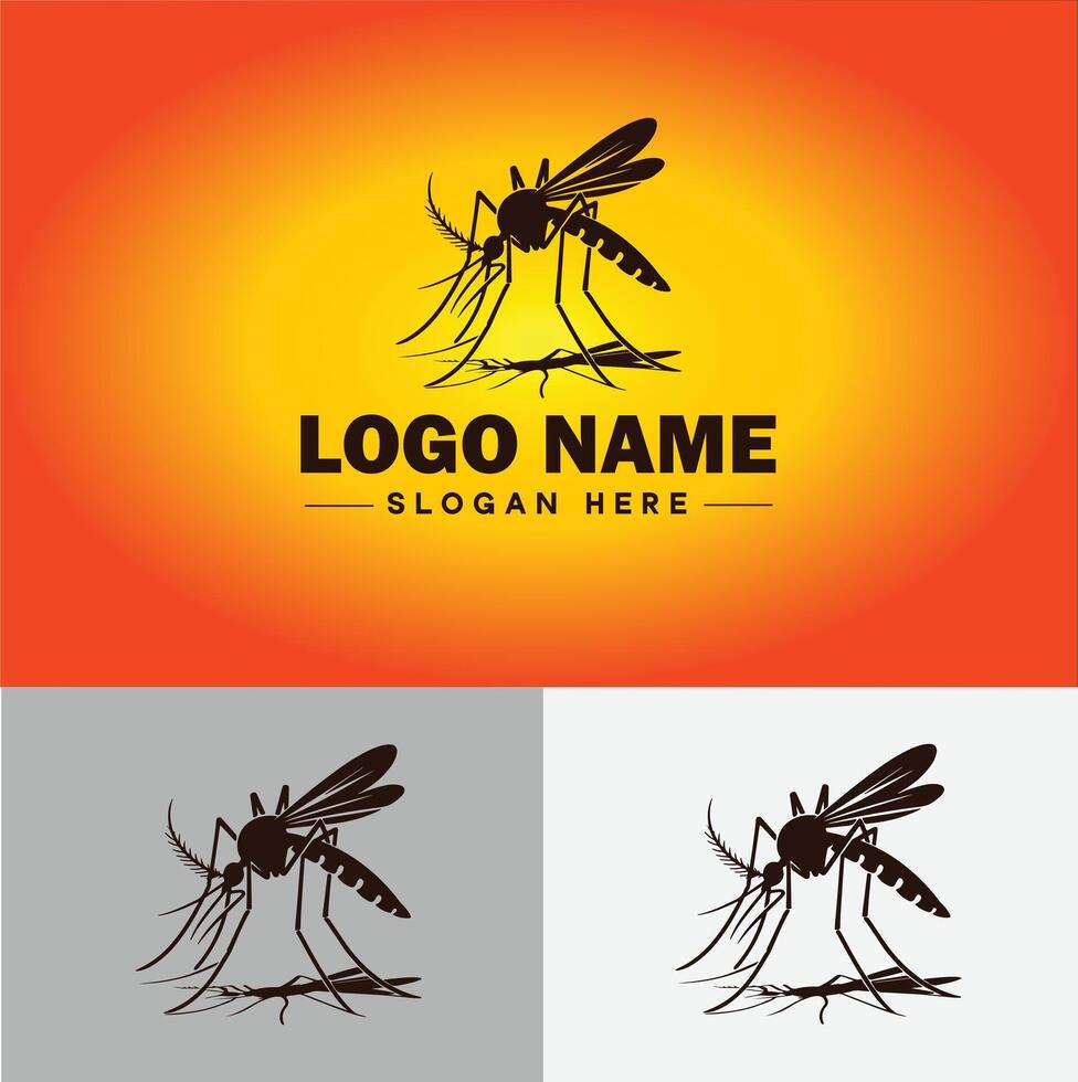 mosquito logotipo vetor arte ícone gráficos para o negócio marca ícone mosquito logotipo modelo