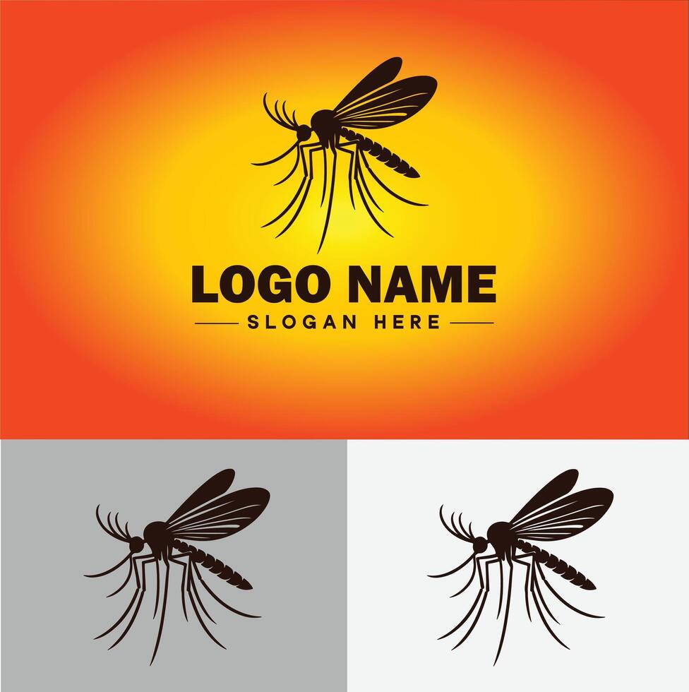 mosquito logotipo vetor arte ícone gráficos para o negócio marca ícone mosquito logotipo modelo