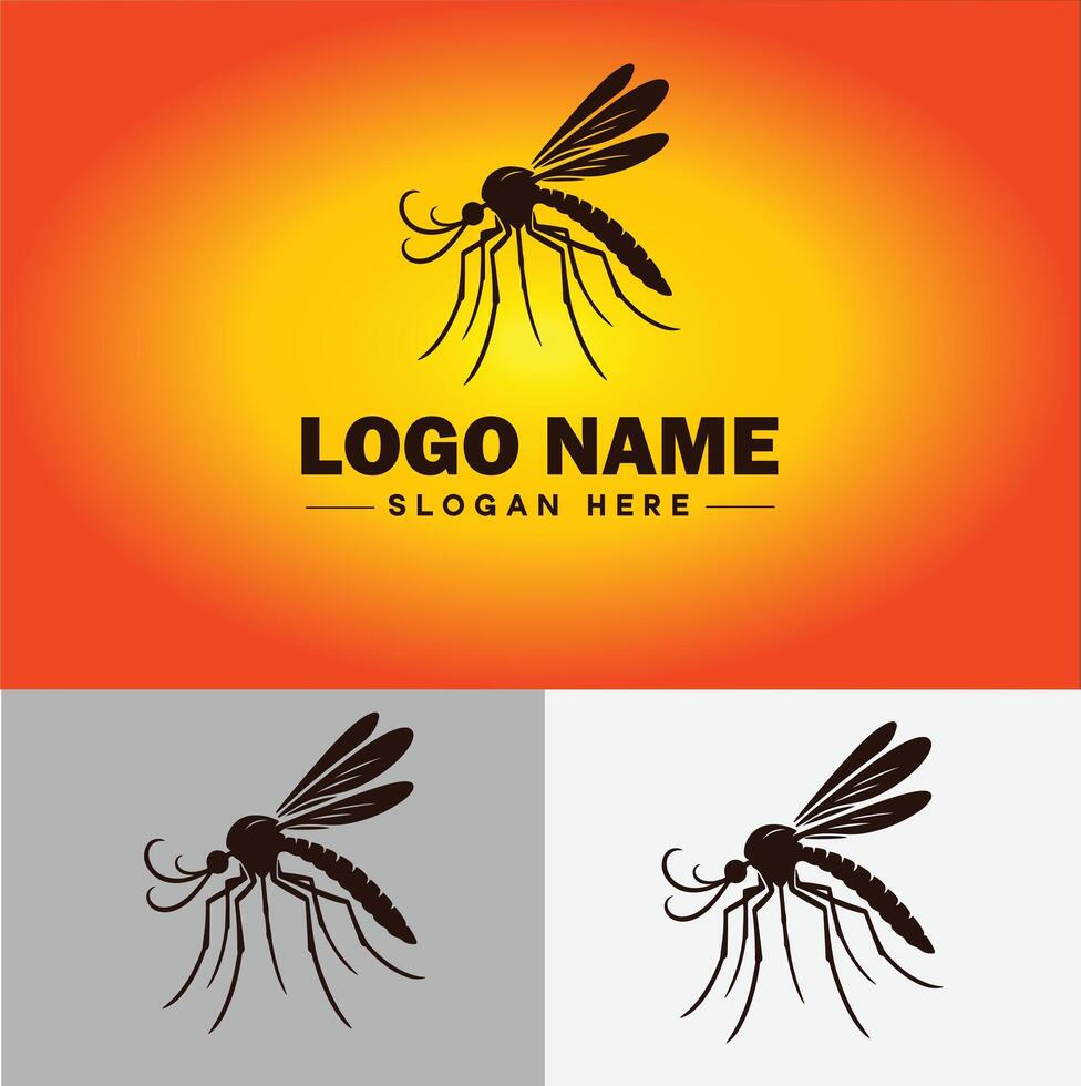 mosquito logotipo vetor arte ícone gráficos para o negócio marca ícone mosquito logotipo modelo