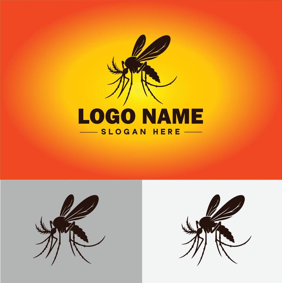 mosquito logotipo vetor arte ícone gráficos para o negócio marca ícone mosquito logotipo modelo