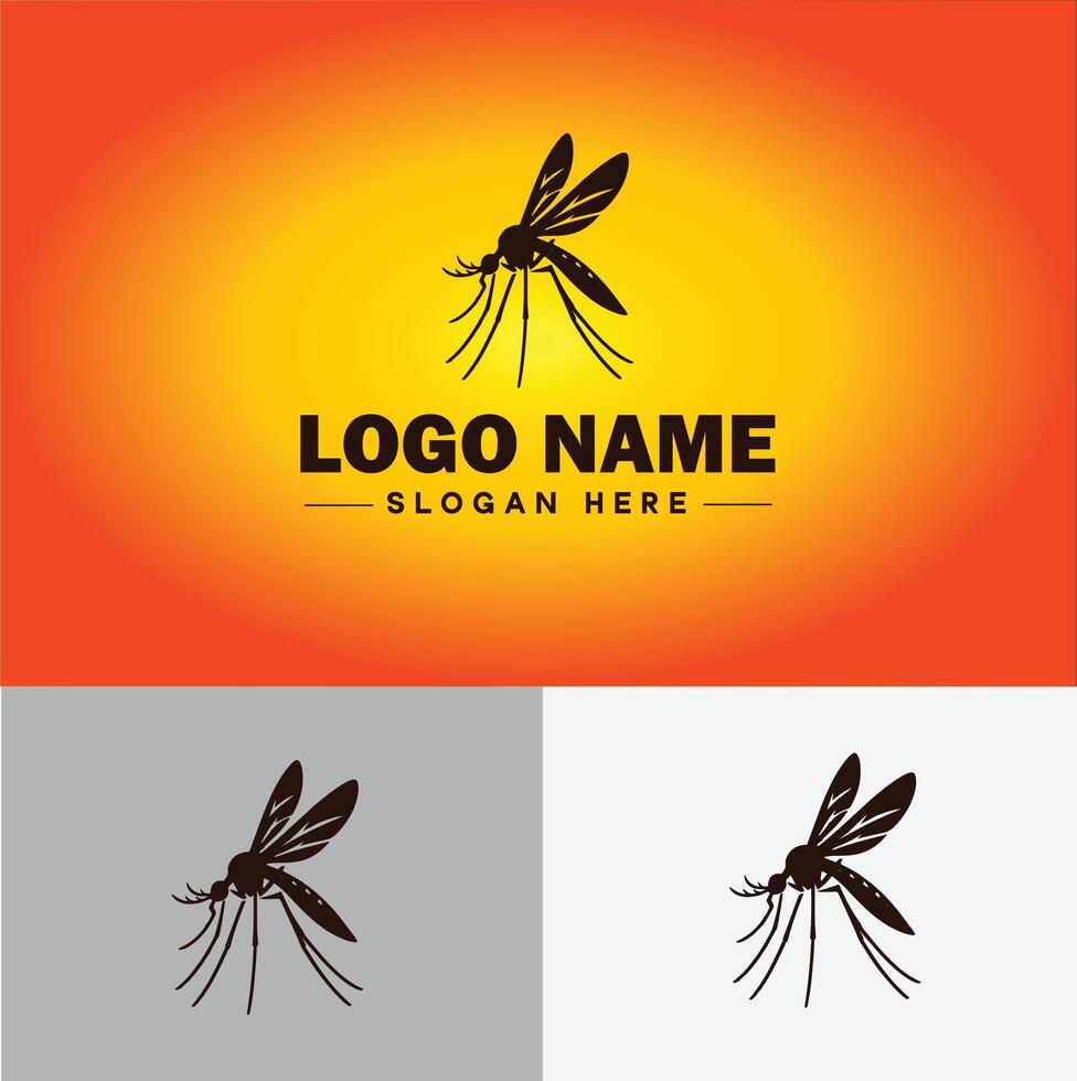 mosquito logotipo vetor arte ícone gráficos para o negócio marca ícone mosquito logotipo modelo