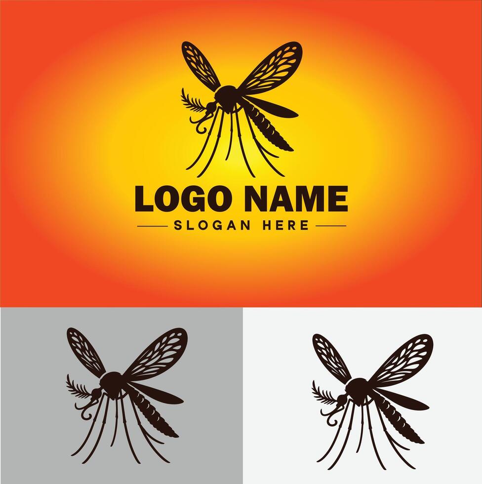 mosquito logotipo vetor arte ícone gráficos para o negócio marca ícone mosquito logotipo modelo