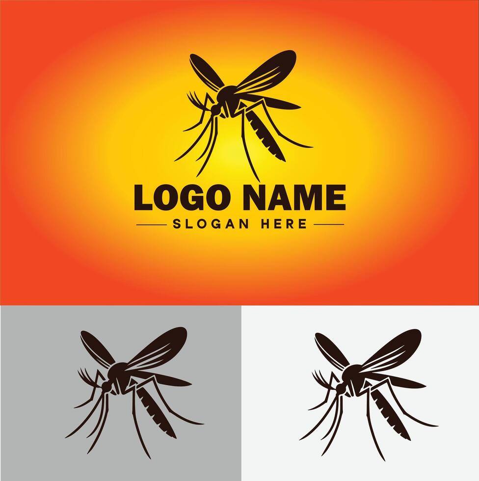 mosquito logotipo vetor arte ícone gráficos para o negócio marca ícone mosquito logotipo modelo