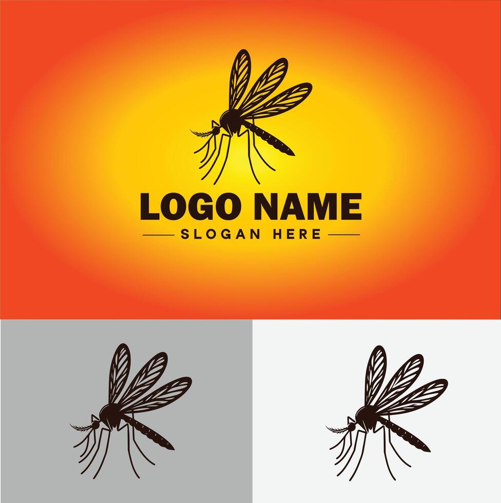 mosquito logotipo vetor arte ícone gráficos para o negócio marca ícone mosquito logotipo modelo