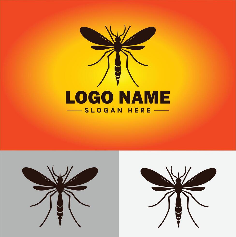 mosquito logotipo vetor arte ícone gráficos para o negócio marca ícone mosquito logotipo modelo