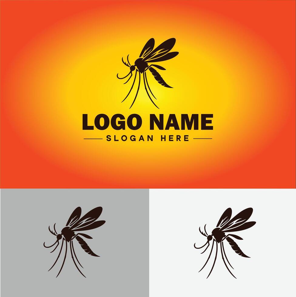 mosquito logotipo vetor arte ícone gráficos para o negócio marca ícone mosquito logotipo modelo