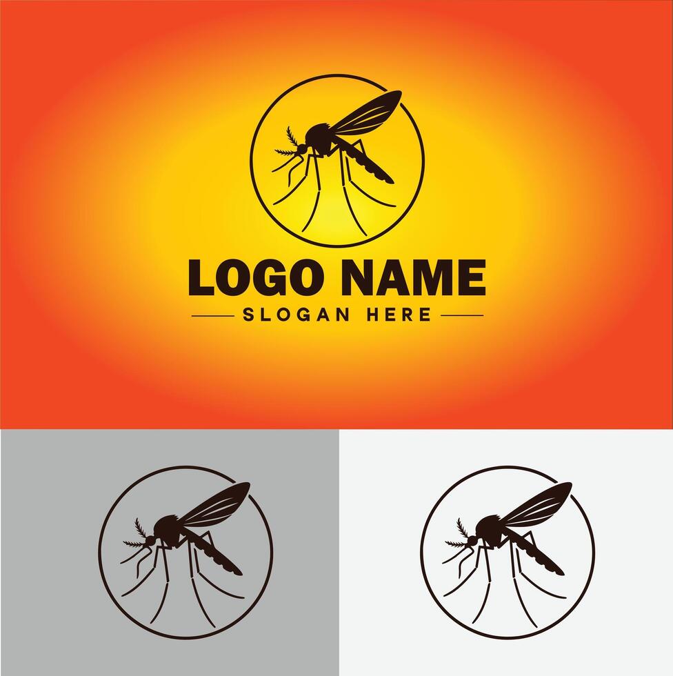 mosquito logotipo vetor arte ícone gráficos para o negócio marca ícone mosquito logotipo modelo