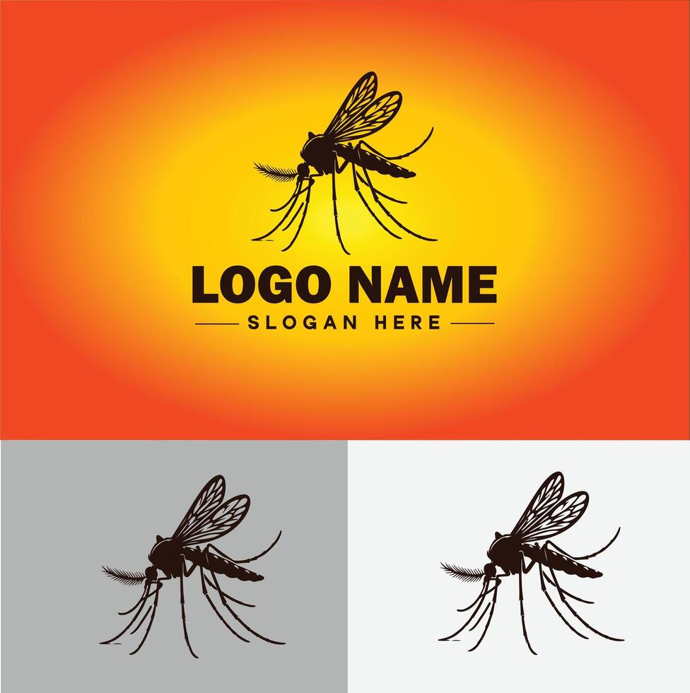 mosquito logotipo vetor arte ícone gráficos para o negócio marca ícone mosquito logotipo modelo