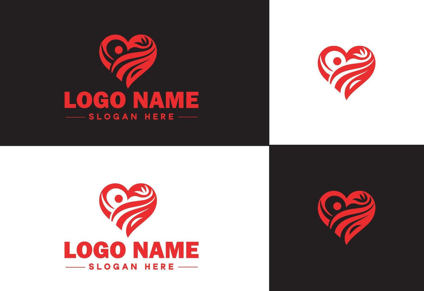 coração logotipo dia dos namorados dia vetor arte ícone gráficos para saúde ícone coração logotipo modelo