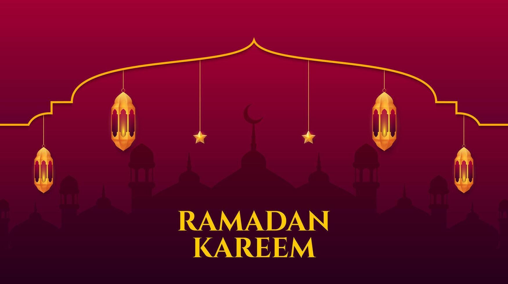 Ramadã kareem. Ramadã islâmico Projeto modelo. bandeira, poster, cumprimento cartão. vetor ilustração.